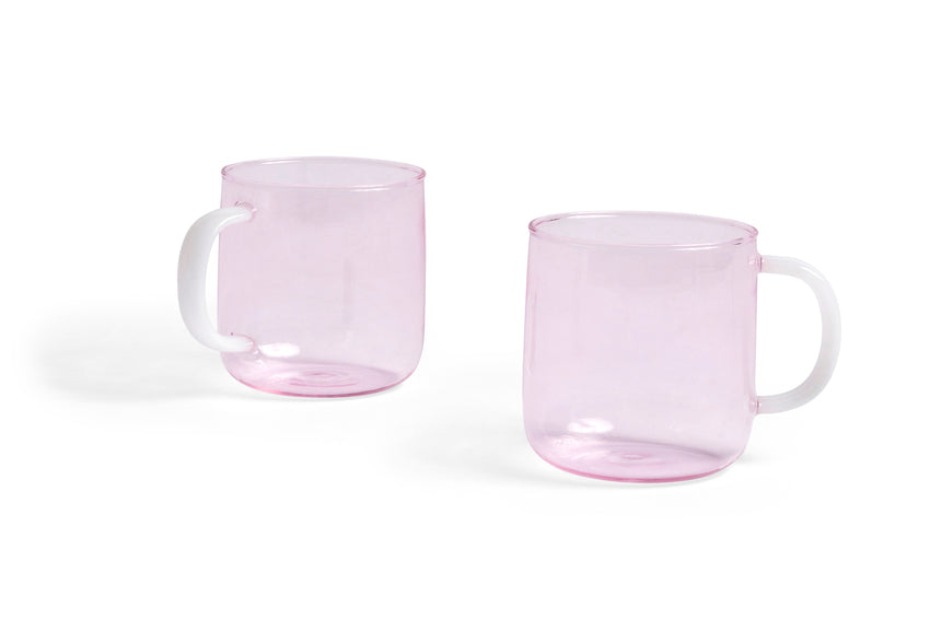 HAY Borosilicate krus, pink- sæt af to - Bahne